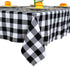 Checked Tablecloth Rectangle 54x80-Inch Black and White Buffalo Plaid Tablecloth Washable Check Table Cover Gingham Tablecloth for Dining Room Rustic Lattice Tablecloth Table Linen Christmas
