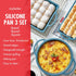 Silicone Bakeware Set- Silicone Baking Pans - Silicone Muffin Donut Molds To encounter Non-Stick Silicone Baking Molds with Metal Reinforced Frame More Strength?3 Pack?