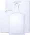 Farberware Plastic Cutting Board, Set of 3 with Paddle, White