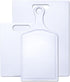 Farberware Plastic Cutting Board, Set of 3 with Paddle, White