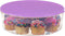 Zilpoo Plastic Pie Carrier with Lid, 10.5”, Cupcake Container, Muffin, Cookies, Cake Holder, Round Freezer Storage Food Keeper with Cover, Purple