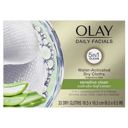 Olay 4-in-1 Sensitive Daily Facial Cloths, 33 ct (Packaging May Vary)