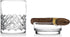 Godinger Cigar Whiskey Glass Set - Old Fashioned Whiskey Glass and Cigar Holder Bar Set