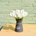 Mandy's 20pcs White Flowers Artificial Calla Lily Silk Flowers 13.4" for Home Kitchen & Wedding