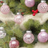 60MM/2.36" Clear Christmas Ornaments Set, 30PCS Shatterproof Decorative Hanging Ball Ornament with Stuffed Delicate Decorations, Xmas Tree Balls for Halloween Holiday Party Thankgivings - Pink.