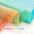 Lofus Sheer Window Curtains, Rods Pocket Voile Fabric Drapes/Panels/Treatments for Living Room/Kitchen/Bedroom, 52 x 96, Set of 2, Rainbow