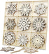 YuQi Set of 27 Hanging Wood Snowflakes Ornaments,Christmas Snowflake Decoration,Unfinished Wooden Snowflakes Large for Crafts Winter Wedding Decor Xmas Ornament