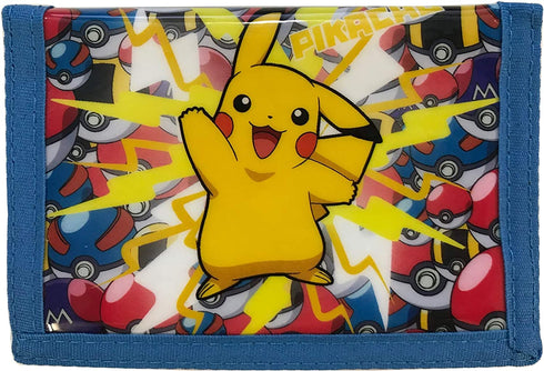 Pokemon Pikachu - Lightning Strike!- Coin & Card Tri-Fold Wallet