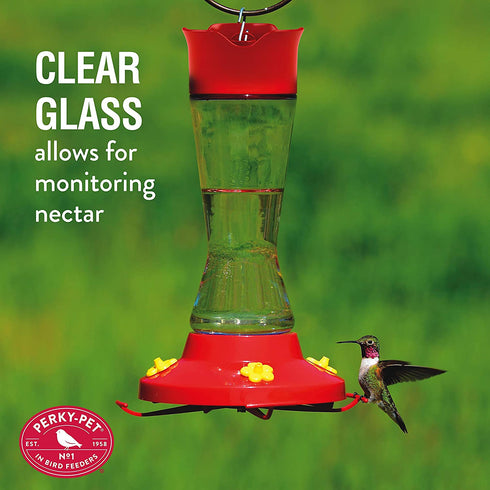 Perky-Pet 210PB Pinch Waist Glass Hummingbird Feeder