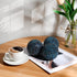 3Pcs 8cm/3.15inch Mosaic Decoration Ball Set Centerpiece Balls Gradient Mosaic Glass Solid Ball , for Centerpiece Bowls, Vases, Tables, Wedding, Party Thanksgiving Christmas Decoration (Black Blue)