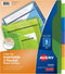 Avery 5-Tab Plastic Binder Dividers with Pockets, Insertable Multicolor Big Tabs, 1 Set (11906)