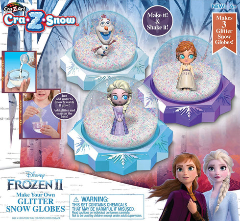 Disney Frozen II Cra-Z-Snow Make Your Own Glitter Snow Globes