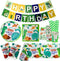 Dinosaur Birthday Party Supplies,Serves 20 Dinosaur Plates Napkins Cups and Tablecloth Banners Straws Set for Dinosaur Theme Birthday Party Decorations for Boys Kids Disposable Dinner Tableware Set