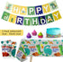 Dinosaur Birthday Party Supplies,Serves 20 Dinosaur Plates Napkins Cups and Tablecloth Banners Straws Set for Dinosaur Theme Birthday Party Decorations for Boys Kids Disposable Dinner Tableware Set