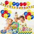 131Pcs Birthday Party Supplies, Birthday Decorations Set for Boys and Girls Include Banner, Cake Topper, Cupcake Toppers, Plates, Stickers, Balloons, Birthday Party Decorations for Kids