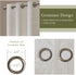 Hyde Lane Linen Textured Window Curtains for Living Room Rustic Farmhouse Style Bedroom Drapes | Grasscloth Look with Room Darkening & Grommets Decor - Off/White 40x63 Inches, 2 Panels