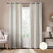 Hyde Lane Linen Textured Window Curtains for Living Room Rustic Farmhouse Style Bedroom Drapes | Grasscloth Look with Room Darkening & Grommets Decor - Off/White 40x95 Inches, 2 Panels