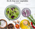 Brieftons Salad Spinner and Chopper: Large 6.3-Quart Lettuce Greens Vegetable Washer Dryer, with Bonus 0.95-Quart Veggie Chopper Mixer, Compact Storage, Easy Push Operation for Quick Veggie Prepping