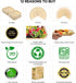 Palm Leaf Plates Biodegradable Plates Wood Plates Eco Friendly Disposable Plates with 25 Wooden Forks Knives for Dinner Outdoor Wedding Picnic Party 10 inch Square Pack Of 25