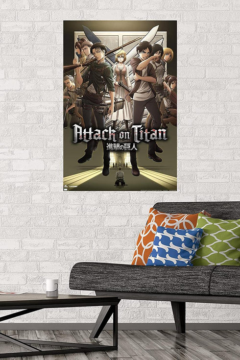 Trends International Attack on Titan: Season 3-Group Wall Poster, 22.375" x 34", Unframed Version