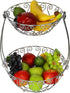 Simple Houseware 2-Tier Countertop Fruit Basket Bowl Storage, Chrome
