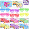 KMUYSL Valentines Day Cards for Kids with 36Pack Heart Shaped Glasses, Valentine Party Favors Kids Toys Set with Valentines Cards Kids Exchange Cards for School Classroom, Ideal Valentine Gifts