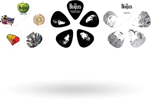 Planet Waves Beatles Signature Guitar Pick Tins, Stripes, 15 Picks
