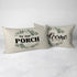 Welcome to Our Porch Linen Throw Pillow Case, 20 x 12 Inch Set of 2, Farmhouse Porch Bench Gift,Welcome Lumbar Decorative, Porch Decor Cushion Cover for Sofa Couch Bed