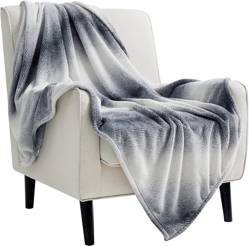 Bedsure Fleece Throw Blankets for Couch Grey - Cozy Lightweight Soft Throws and Blankets for Sofa, 50 x 60 Inches