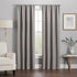 ECLIPSE Kendall Modern Blackout Thermal Rod Pocket Window Curtain for Bedroom or Living Room (1 Panel), 42" x 63", Grey