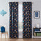 WAVERLY Kids Room Darkening Curtains for Bedroom - Space Adventure 42" x 84" Thermal Insulated Single Panel Rod Pocket Light Blocking Privacy Curtains for Nursery, Navy