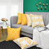 6 Pack Yellow Throw Pillow Covers Modern Decorative Throw Pillow Case Yellow Cushion Case for Room Bedroom Room Sofa Chair Car, Yellow and White, 18 x 18 Inch
