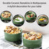 Ramekins Set of 6, vancasso 8 Oz Ramekin Set for Baking, Porcelain Souffle Dishes Microwave and Oven Safe, Ceramic Custard Cups for Creme Brulee, Pudding, Cake, Dessert, Dip Sauce Bowls (Green)