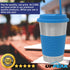 UpPeak 4 Pack 16 oz Stainless Steel Cups with Lids and Straws, ECO, BPA Free Drinking Tumblers (Assorted)