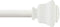 Mode Simplicity Single Curtain Rod set with Square Finials - 32 to 90 in, White