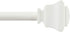 Mode Simplicity Single Curtain Rod set with Square Finials - 32 to 90 in, White