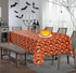 Softalker Halloween Rectangle Tablecloth, Waterproof Washable Checkered Halloween Themed Orange Pumpkin Bats Polyester Table Cloth for Party Decoration & Horror Movie Nights 60 x 84 inch