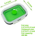 Set of 4 Collapsible Silicone Food Storage Container, Leftover Meal box For Kitchen, Bento Lunch Boxes, BPA Free, Microwave, Dishwasher and Freezer Safe. Foldable Design Saves Your Space.