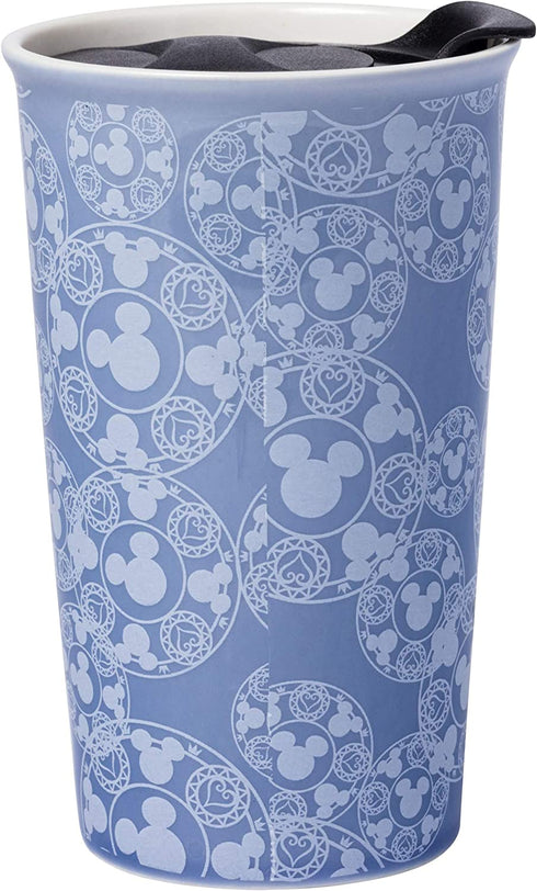 Silver Buffalo Kingdom Hearts Hero Portraits Ceramic Travel Mug with Lid,10-Ounces