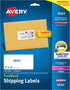 Avery Shipping Address Labels, Laser & Inkjet Printers, 100 Labels, 2x4 Labels, Permanent Adhesive, TrueBlock (18163)