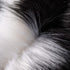 Carvapet Moroccan Shaggy Soft Faux Sheepskin Fur Area Rugs Floor Mat Luxury Beside Carpet for Bedroom Living Room 2ft x 4ft, White Strips on Black