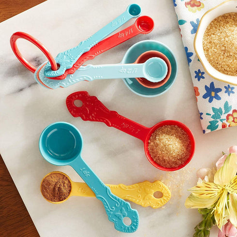 The Pioneer Woman Timeless Beauty 8-Piece Melamine Measuring Spoon Set