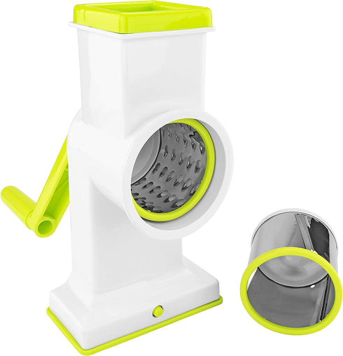 Southern Homewares 2 in 1 Deluxe Hand Crank Rotary Drum Grater Shredder Slicer Kitchen Tool Cheese Fruits Vegetables Nuts