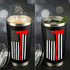 Firefighter Gifts for Men - 20 Ounce Stainless Steel Travel Tumbler/Mug with Lid for Coffee Cup| Thin Red Line Flag Design for Fireman | Fire Department | First Responder (20 Ounce) (Black, 20 Ounce)