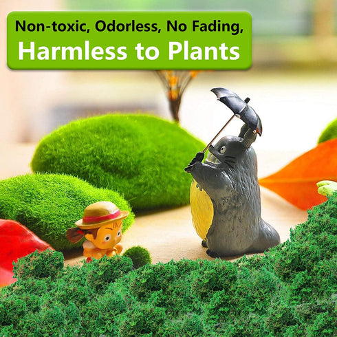 Timoo Fake Moss for Plants, Artificial Green Moss for Flower Plant Garden Lawn Crafts Wedding Decoration