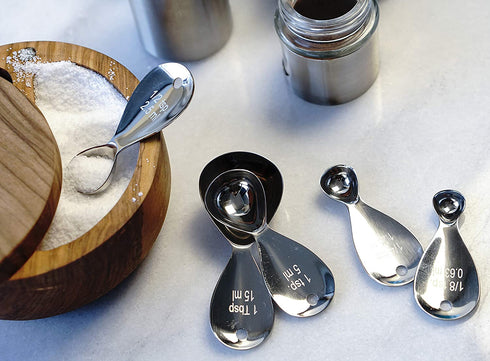 RSVP International (MOD-S) Oval Measuring Spoons, Stainless Steel
