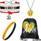 WILLBOND 4 Pieces Softball Girl Accessories Set, Softball Headband Softball Bracelet Softball Necklace Softball Drawstring Bag for Women Girls