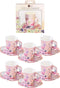 Talking Tables BG-CUPSET Blossom Party Paper Tea Cups, Pack of 12, Height 8cm, 3", Pink and Gold