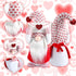 White Valentines Day Gnomes Decorations 2Pack Handmade Elf Plush Doll Heart Decor Mr and Mrs Scandinavian Tomte for White Day Table Ornament
