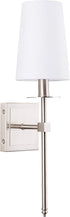 Linea di Liara Torcia Brushed Nickel Wall Sconces with Shade Wallchiere Wall Lamp for Bedroom Hallway and Bathroom Sconce Lighting Fixture, UL Listed